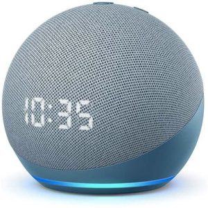 new Echo Dot (4th Gen) | Smart speaker with clock and Alexa | Glacier White